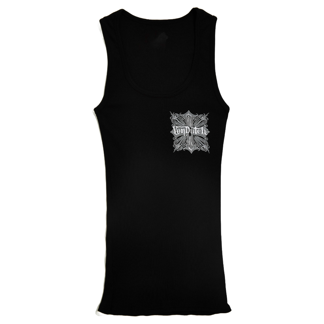 BLACK & WHITE CLASSIC CHOPPER TANK TOP
