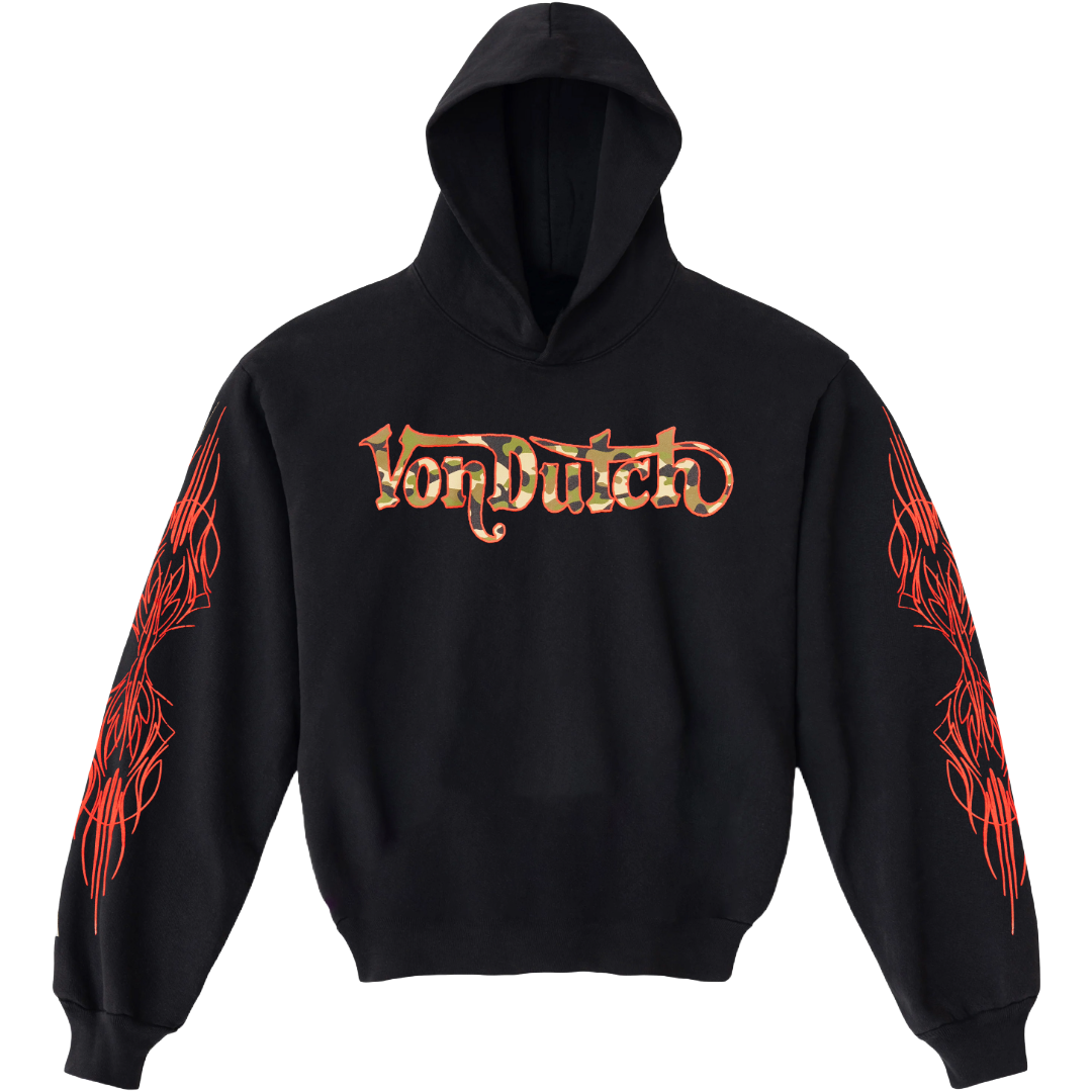 VON DUTCH CAMO PINSTRIPE HOODIE