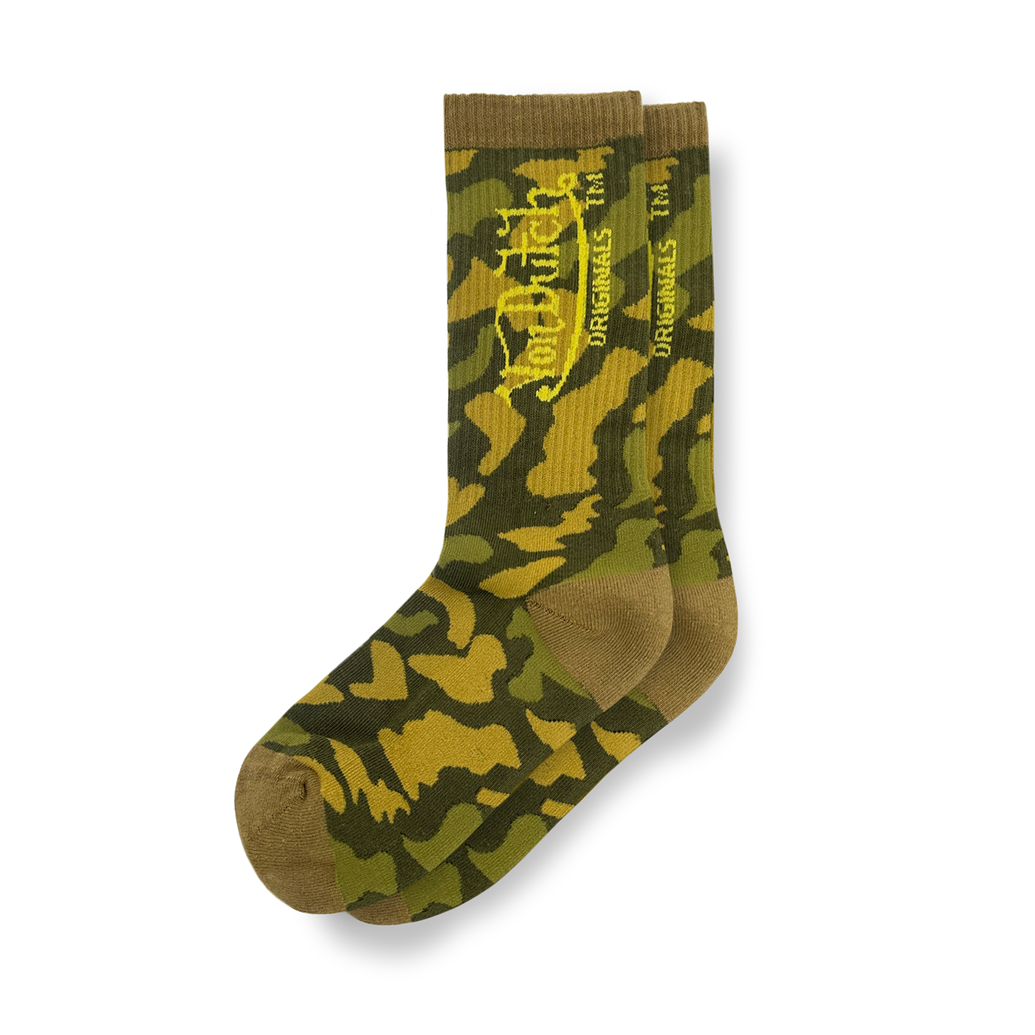 DARK GREEN CAMO CREW SOCKS