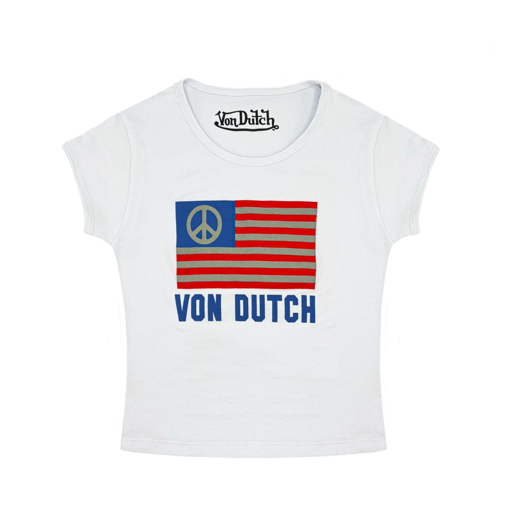 Peace Baby Tee - White