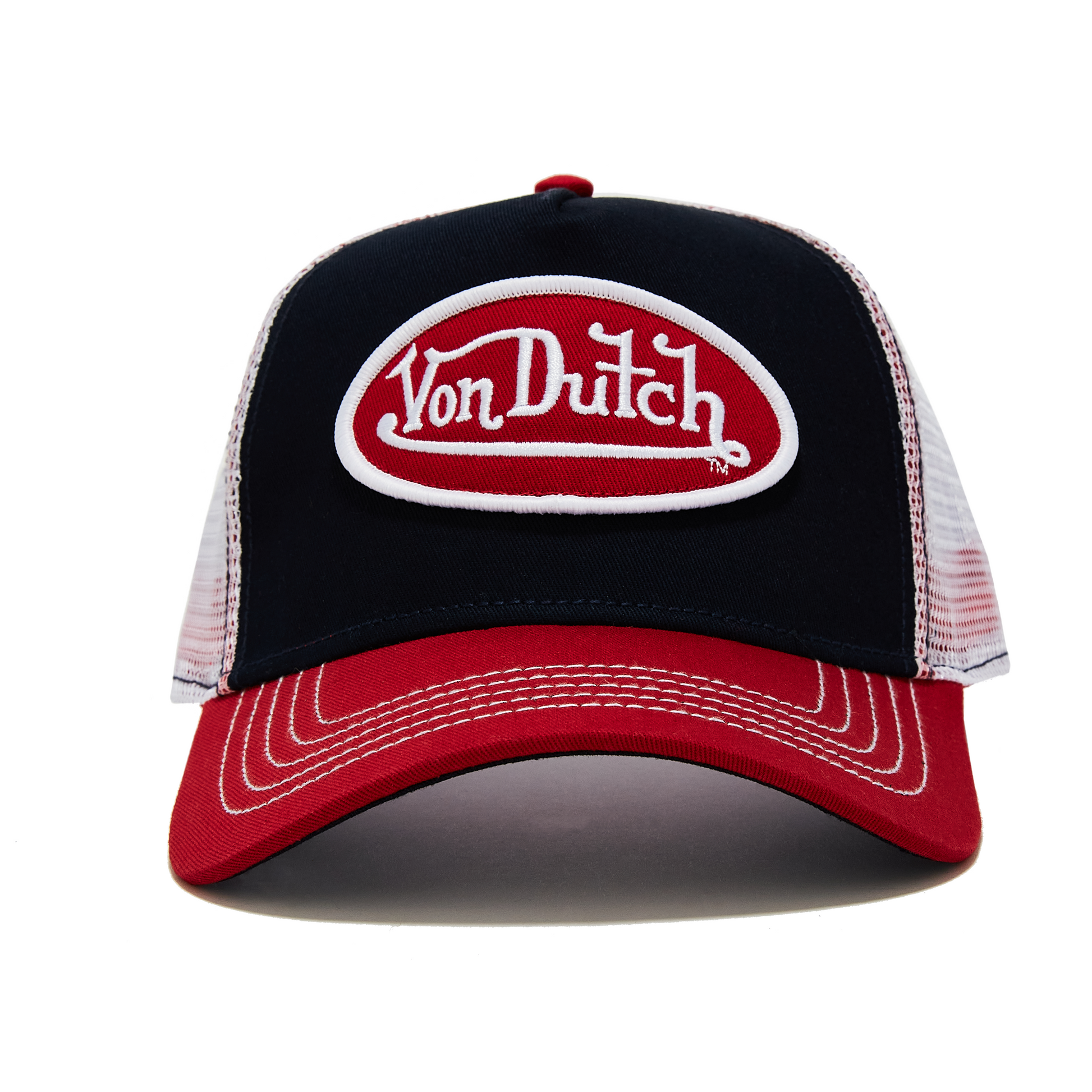Navy with Red Trucker Hat