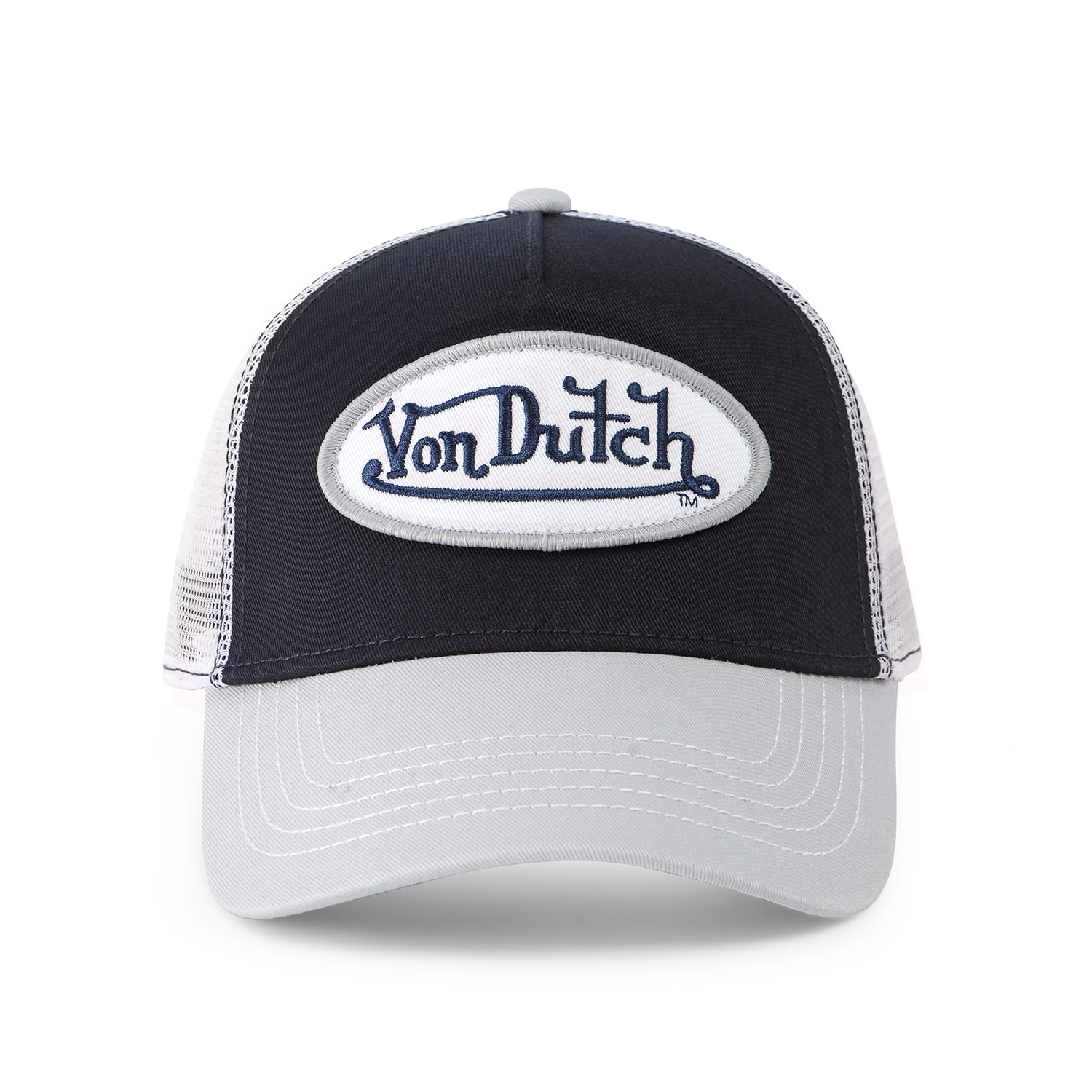 Navy with Silver Trucker Hat