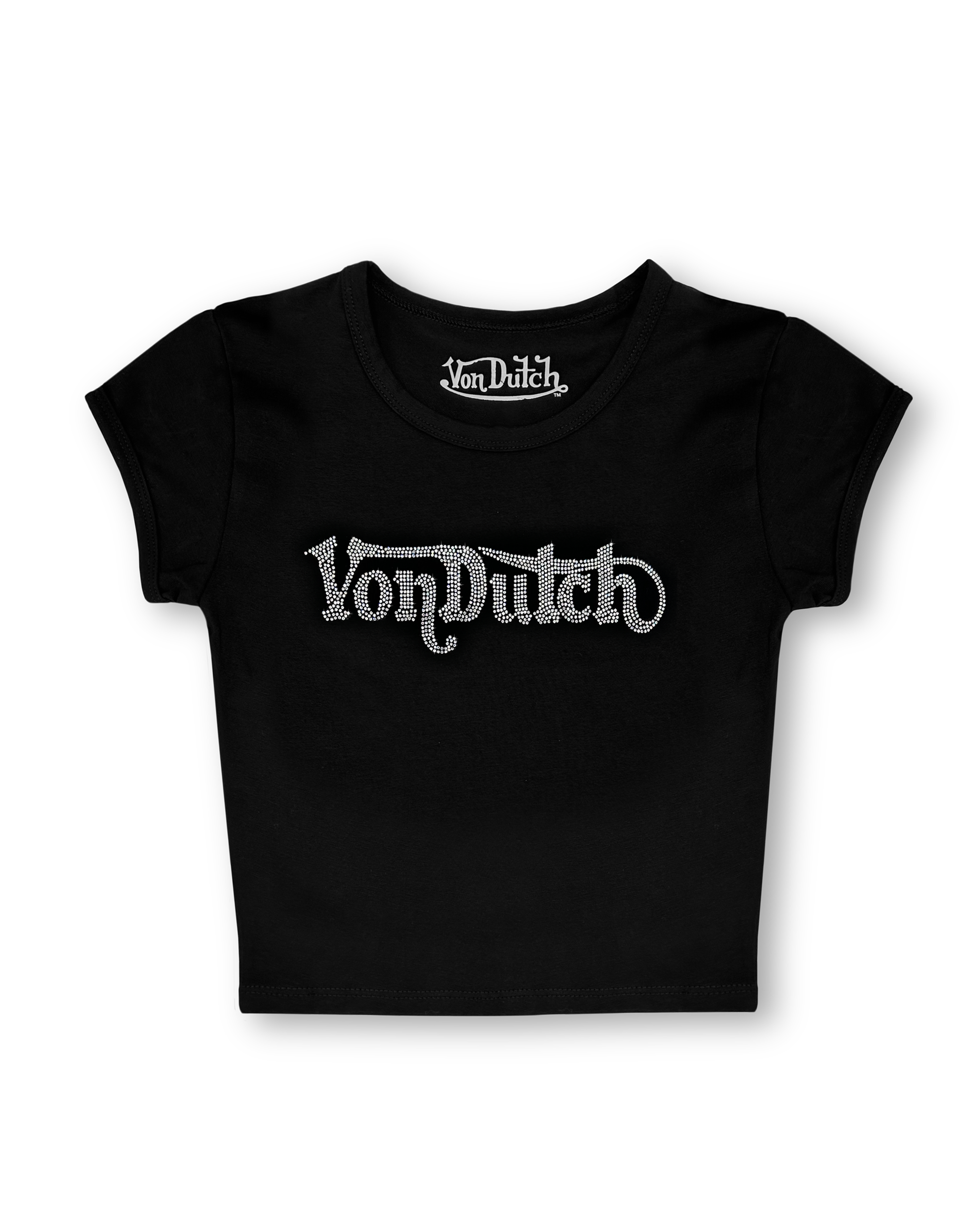 Black & Clear Ranch Rhinestone Baby Tee