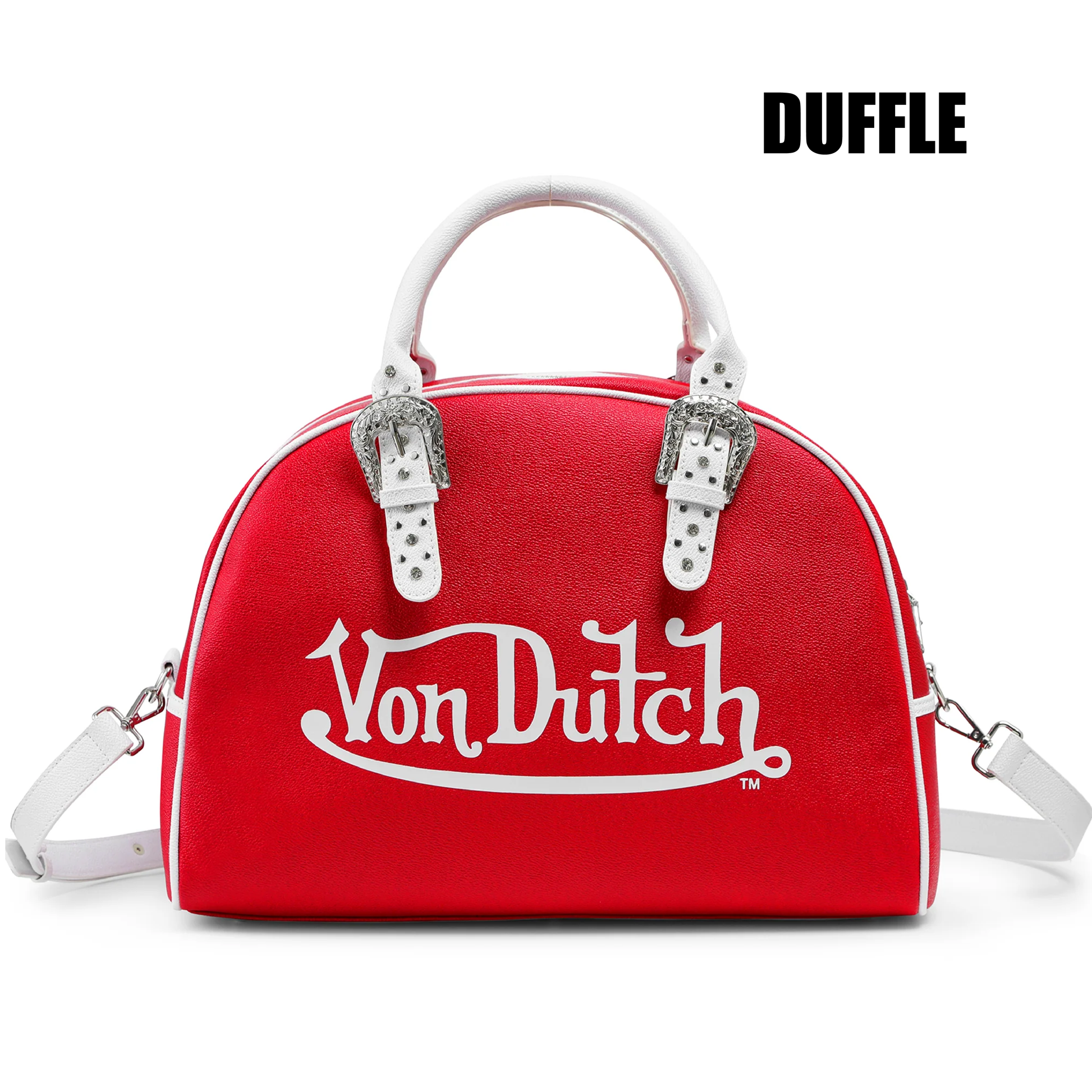 RED & WHITE DUFFLE BOWLING BAG