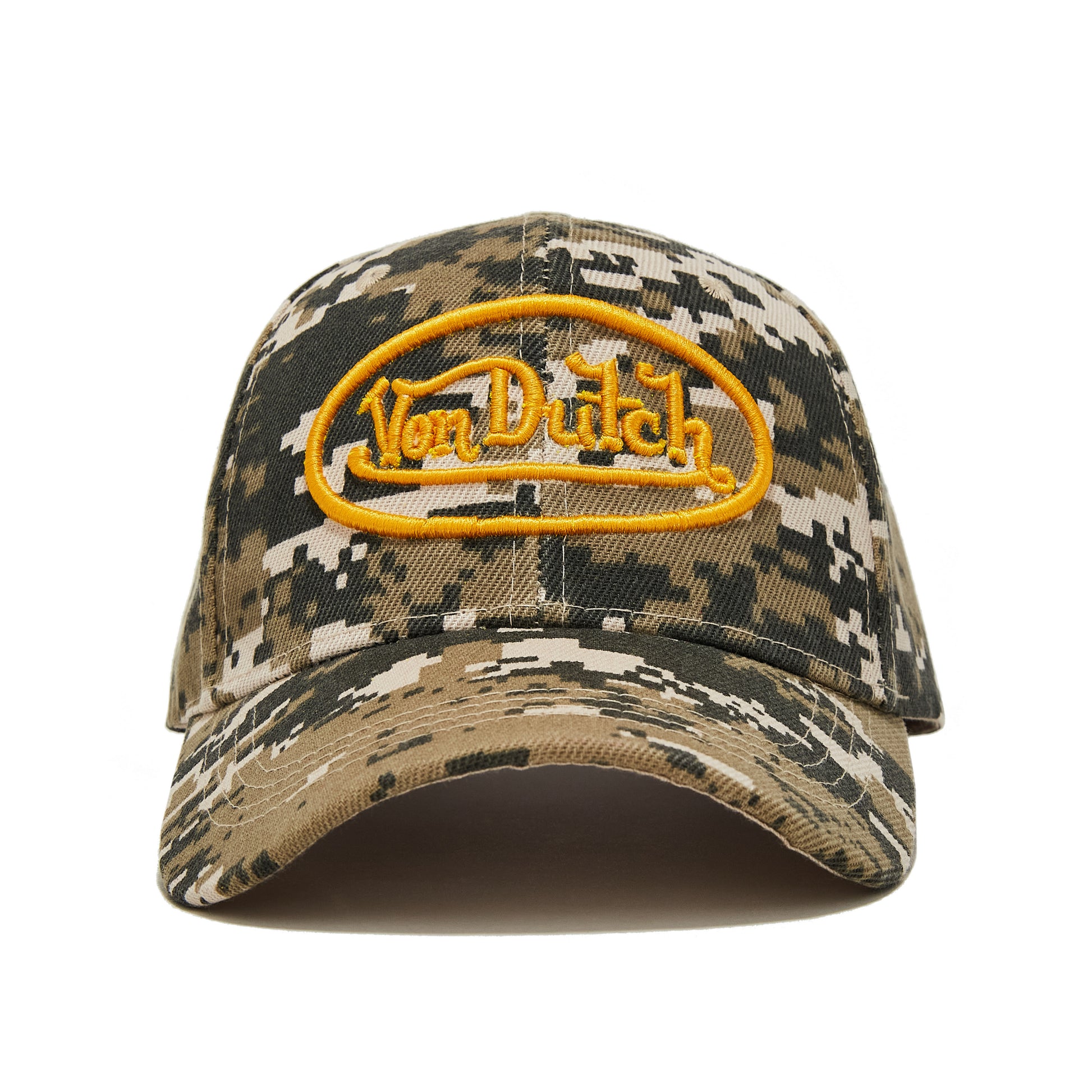 Yellow Digi Camo Strapback Trucker Hat