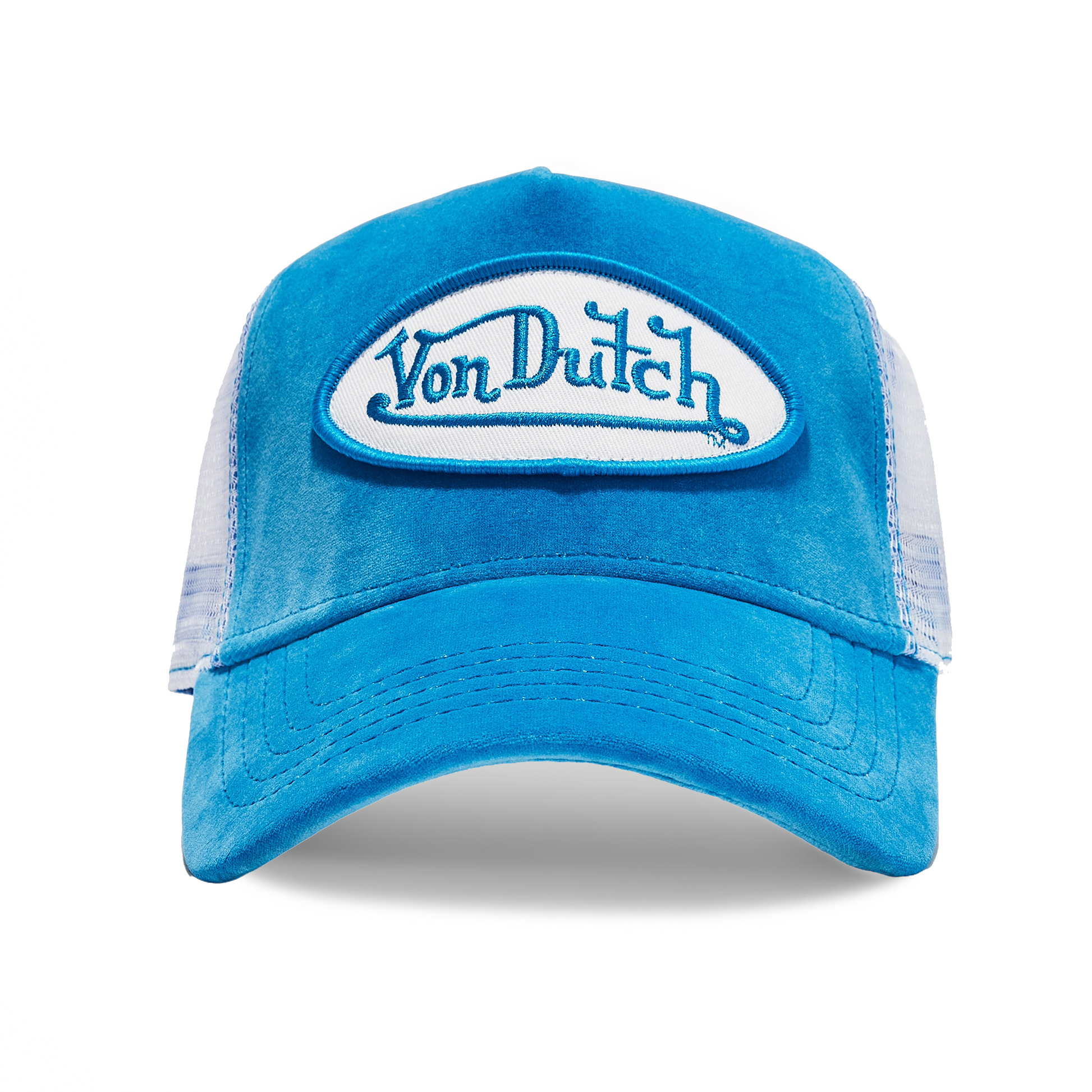 Blue Crush Velvet Trucker Hat