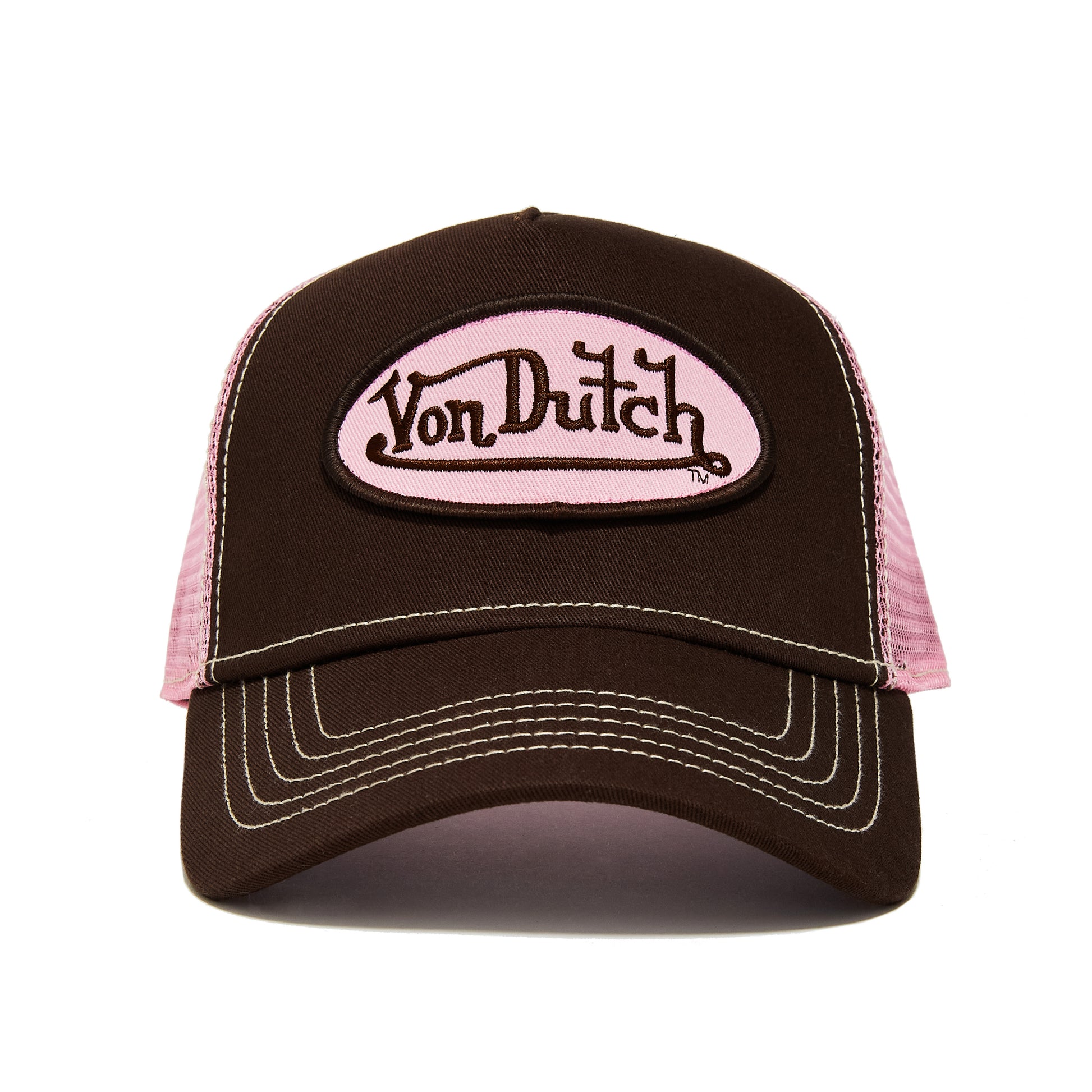 BROWN & PINK CLASSIC TRUCKER HAT