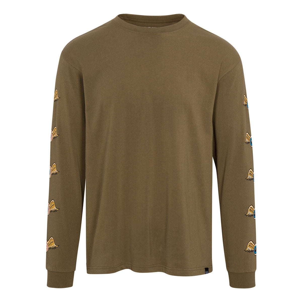 FLYING EYEBALL KHAKI LS TEE