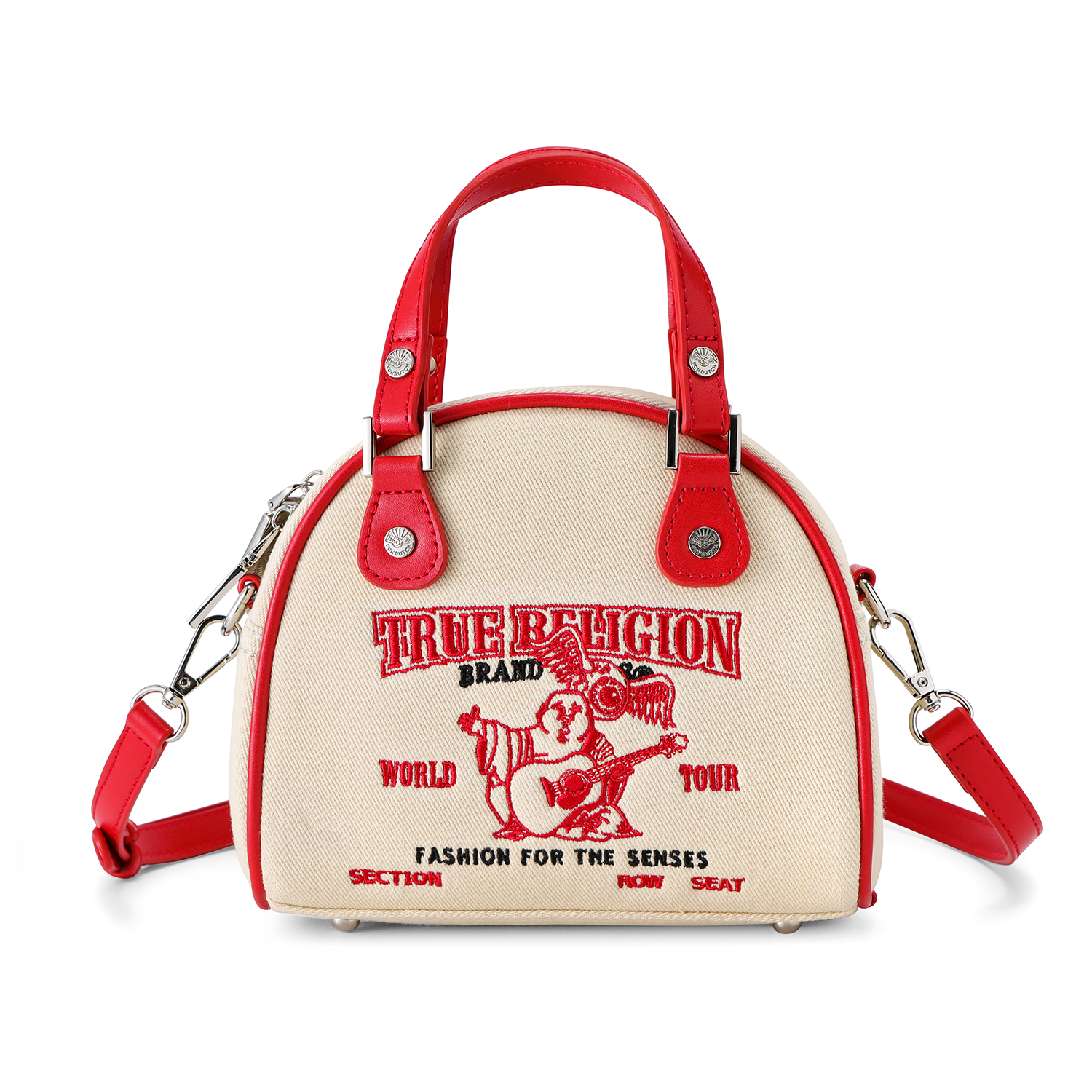 True Religion Bowling Bag - Cream Denim